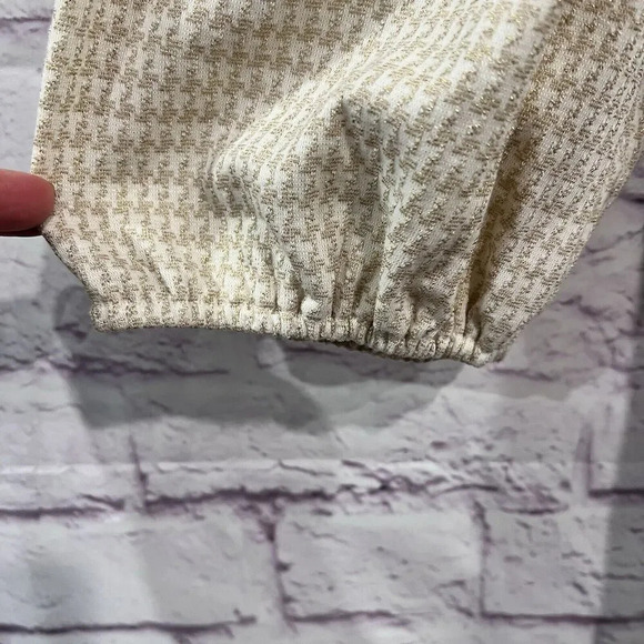 Draper James RSVP Size XXL Puffed Sleeve Tiered Dress Gold Cream Plus Size Midi - Picture 7 of 13